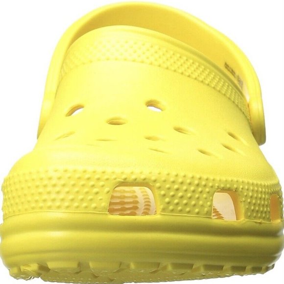 Crocs Classic Clog Slip On Shoes Lemon Yellow - Unisex Crocs - Picture 4 of 5